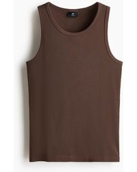 H&M - Geribde Tanktop - Lyst