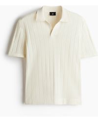 H&M - Poloshirt Van Linnenmix - Lyst