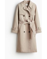H&M - Double-breasted Trenchcoat Van Twill - Lyst