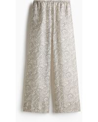 H&M - Weite Hose mit Kordelzug - Lyst