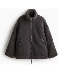 H&M - Jacke aus Teddyfleece mit lockerer Passform - Lyst