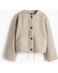 H&M - Jacke aus Teddyfleece - Lyst