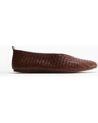 H&M - Ballerinas aus geflochtenem Leder - Lyst