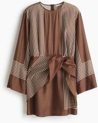 H&M - Kurzes Kleid mit Bindedetail - Lyst