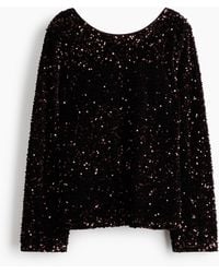 H&M - Top À Sequins - Lyst