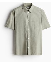 H&M - Kurzarmhemd aus Leinenmix in Loose Fit - Lyst