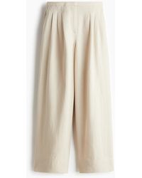 H&M - Weite Hose aus Leinenmix - Lyst