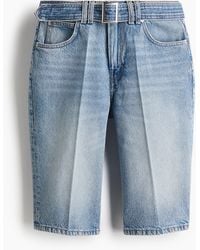 H&M - Denim Bermuda Met Ceintuur - Lyst