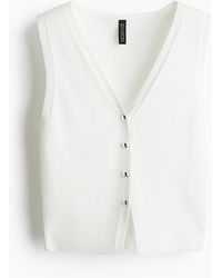 H&M - Pull sans manches à boutons - Lyst