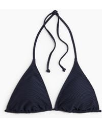 H&M - Wattiertes Triangel-Bikinitop - Lyst
