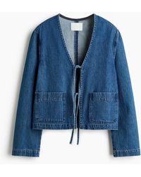 H&M - Veste à nouer en denim - Lyst