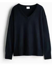 H&M - Pull Oversize À Encolure En V - Lyst