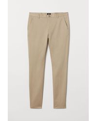 H&M Cotton Chinos Slim Fit - Natural