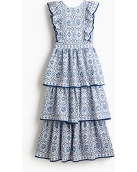 H&M - Kleid mit Volants - Lyst