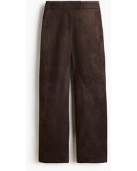 H&M - Rechte Broek Met Coating - Lyst