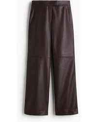 H&M - Rechte Broek Met Coating - Lyst