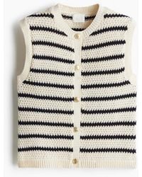 H&M - Pull Sans Manches À Boutons - Lyst
