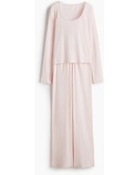 H&M - Baumwollpyjama mit Pointellemuster - Lyst