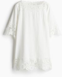 H&M - Kleid mit Spitze - Lyst