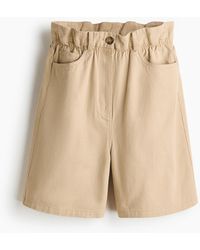 H&M - Bermuda Met Paperbagtaille - Lyst