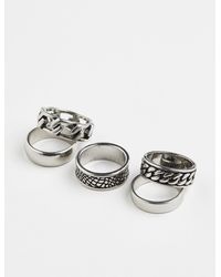 H&M 5-pack Rings - Metallic