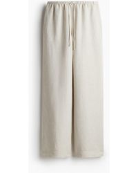 H&M - Rechte Broek Van Linnenmix - Lyst