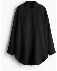 H&M - Strandbluse aus Leinen - Lyst