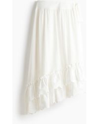 H&M - Rok Met Volants En Borduursel - Lyst