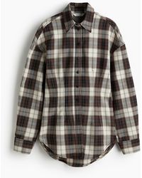 H&M - Taillierte Twillbluse - Lyst