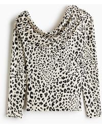 H&M - Gedrapeerde One-shouldertop - Lyst