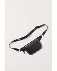 H&M Hüfttasche mit Krokoprägung - Schwarz