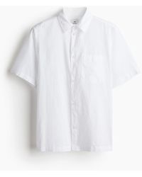 H&M - Kurzarmhemd aus Leinenmix in Loose Fit - Lyst