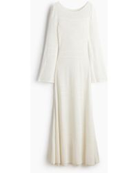H&M - Ajourgebreide Jurk Van Viscose - Lyst