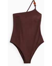 H&M - One-Shoulder-Badeanzug mit wattierten Cups - Lyst