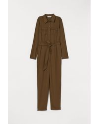 h&m olive green jumpsuit