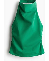 H&M - Drapiertes Neckholder-Top - Lyst