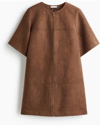 H&M - Robe Droite Zippée Devant - Lyst
