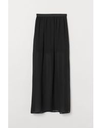 H&M Langer Rock - Schwarz