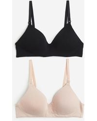 H&M - MAMA 2er-Pack Wattierte Still-BHs aus Baumwolle - Lyst