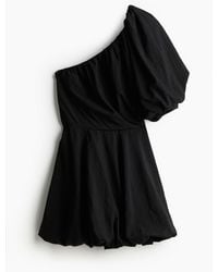 H&M - One-Shoulder-Kleid mit Ballonrock - Lyst