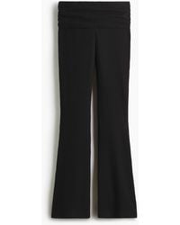 H&M - Legging En Maille Côtelée Avec Ceinture Repliée - Lyst