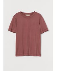 H&M T-Shirt aus Seidenmix - Rot