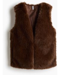 H&M - Flauschiges Gilet - Lyst