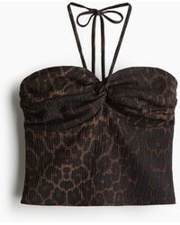 H&M - Kurzes Neckholder-Top - Lyst