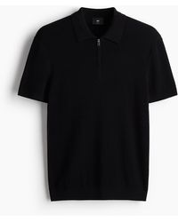 H&M - Polo Slim Fit Avec Col Zippé - Lyst