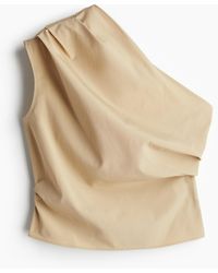 H&M - Drapiertes One-Shoulder-Top - Lyst