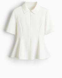 H&M - Top Van Interlocktricot Met Kraag - Lyst