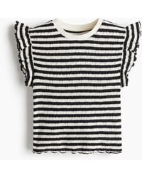 H&M - Top Met Volantmouwen - Lyst