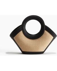 H&M - Strooien Handtas Met Gecoat Detail - Lyst
