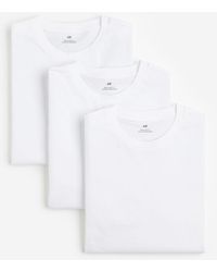 H&M - 3er-Pack T-Shirts in Regular Fit - Lyst